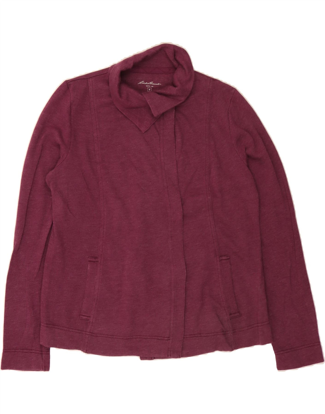 EDDIE BAUER Womens Tracksuit Top Jacket UK 14 Medium Burgundy Cotton Vintage Eddie Bauer and Second-Hand Eddie Bauer from Messina Hembry 
