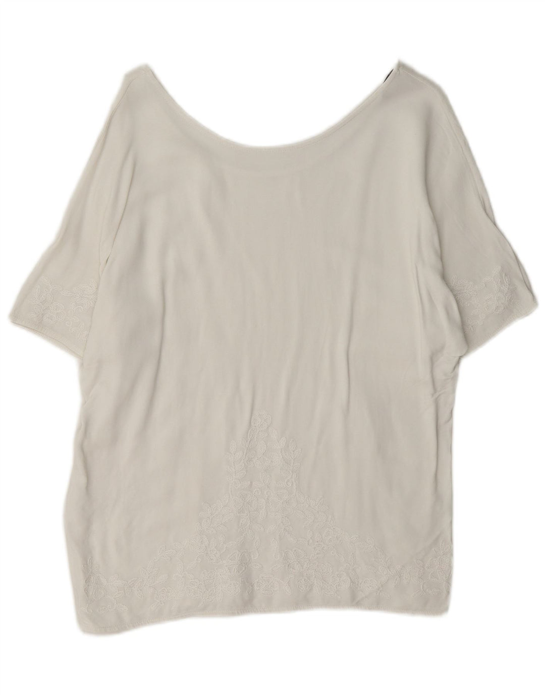 Massimo Dutti Womens Blouse Top UK 16 Large White Floral
