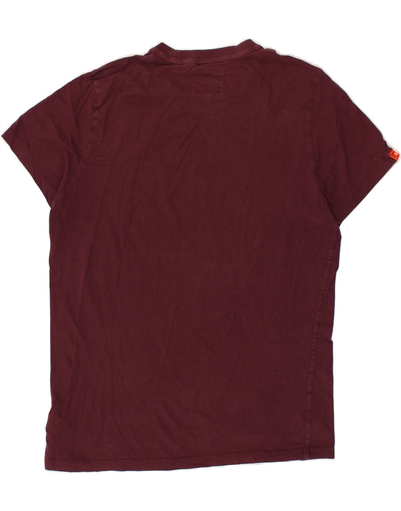 SUPERDRY Womens T-Shirt Top UK 20 2XL Burgundy Cotton | Vintage Superdry | Thrift | Second-Hand Superdry | Used Clothing | Messina Hembry 