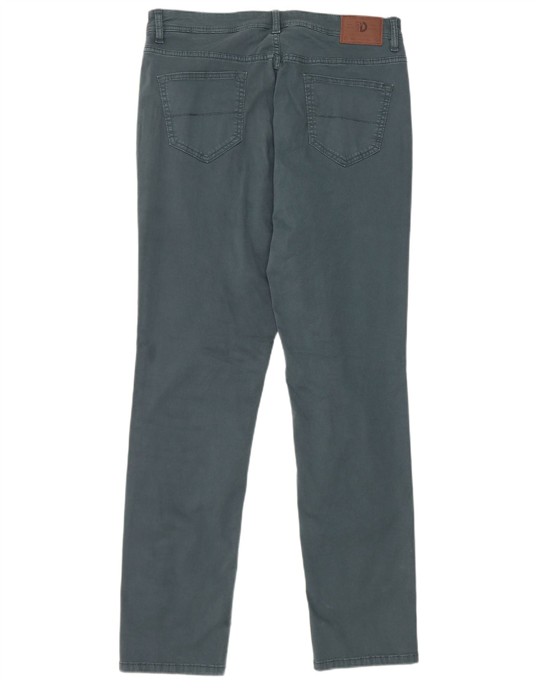 Dack's Mens Slim Casual Trousers W34 L32 Green Cotton