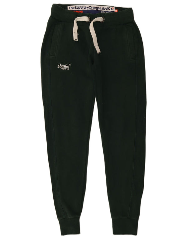 Superdry Mens Slim Fit Tracksuit Trousers Joggers Small Green Sports
