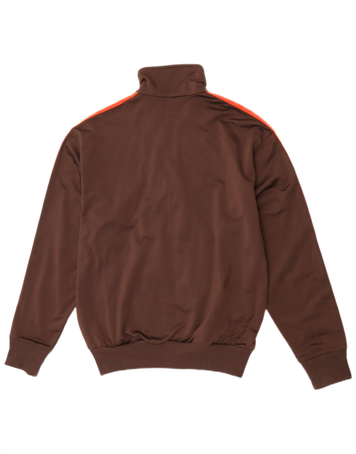 Adidas Mens Tracksuit Top Jacket Medium Brown Polyester