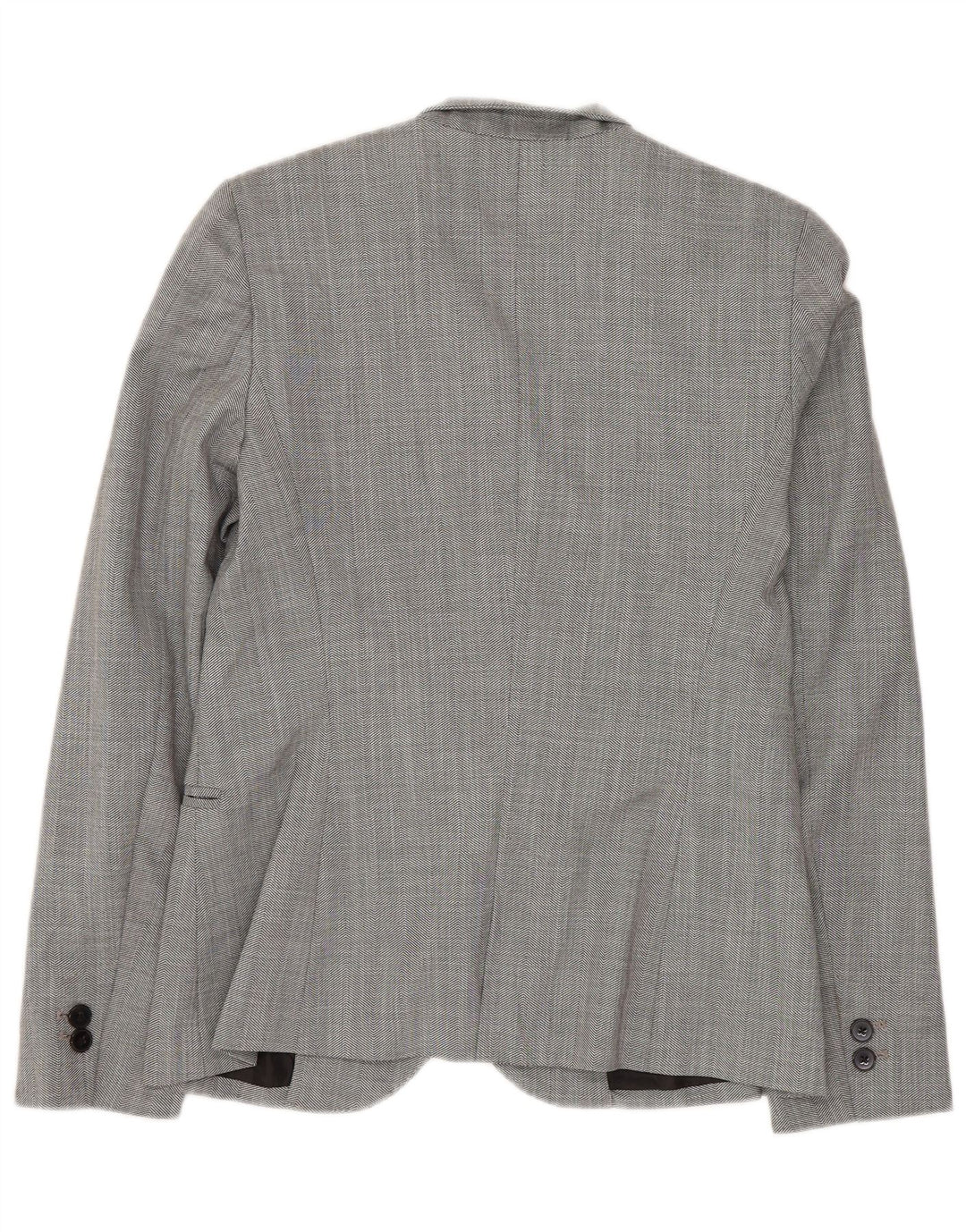 ZARA Womens 1 Button Blazer Jacket EU 36 XS Grey Polyester