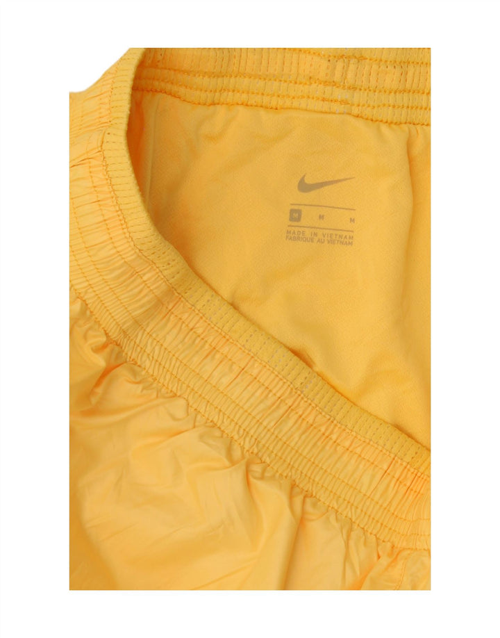 NIKE Womens Graphic Sport Shorts UK 14 Medium Yellow Vintage Nike and Second-Hand Nike from Messina Hembry 
