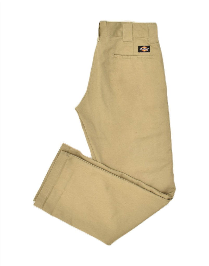 DICKIES Mens Straight Chino Trousers W32 L30 Beige Polyester | Vintage Dickies | Thrift | Second-Hand Dickies | Used Clothing | Messina Hembry 