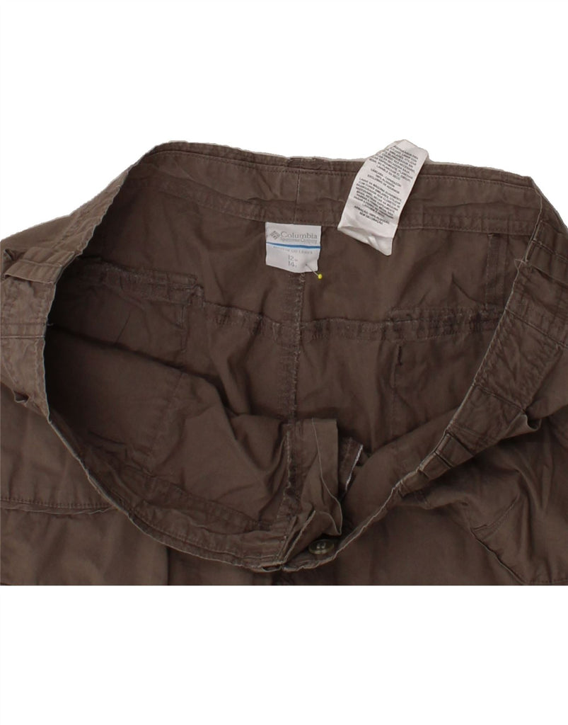 COLUMBIA Womens Cargo Shorts US 12 Large W34  Brown Cotton Vintage Columbia and Second-Hand Columbia from Messina Hembry 
