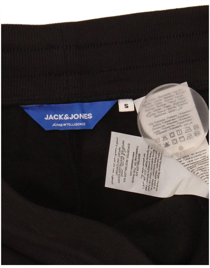 Jack & Jones Mens Sport Shorts Small Black Cotton