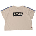 Levi's Womens Crop Oversized Graphic T-Shirt Top UK 14 Medium White