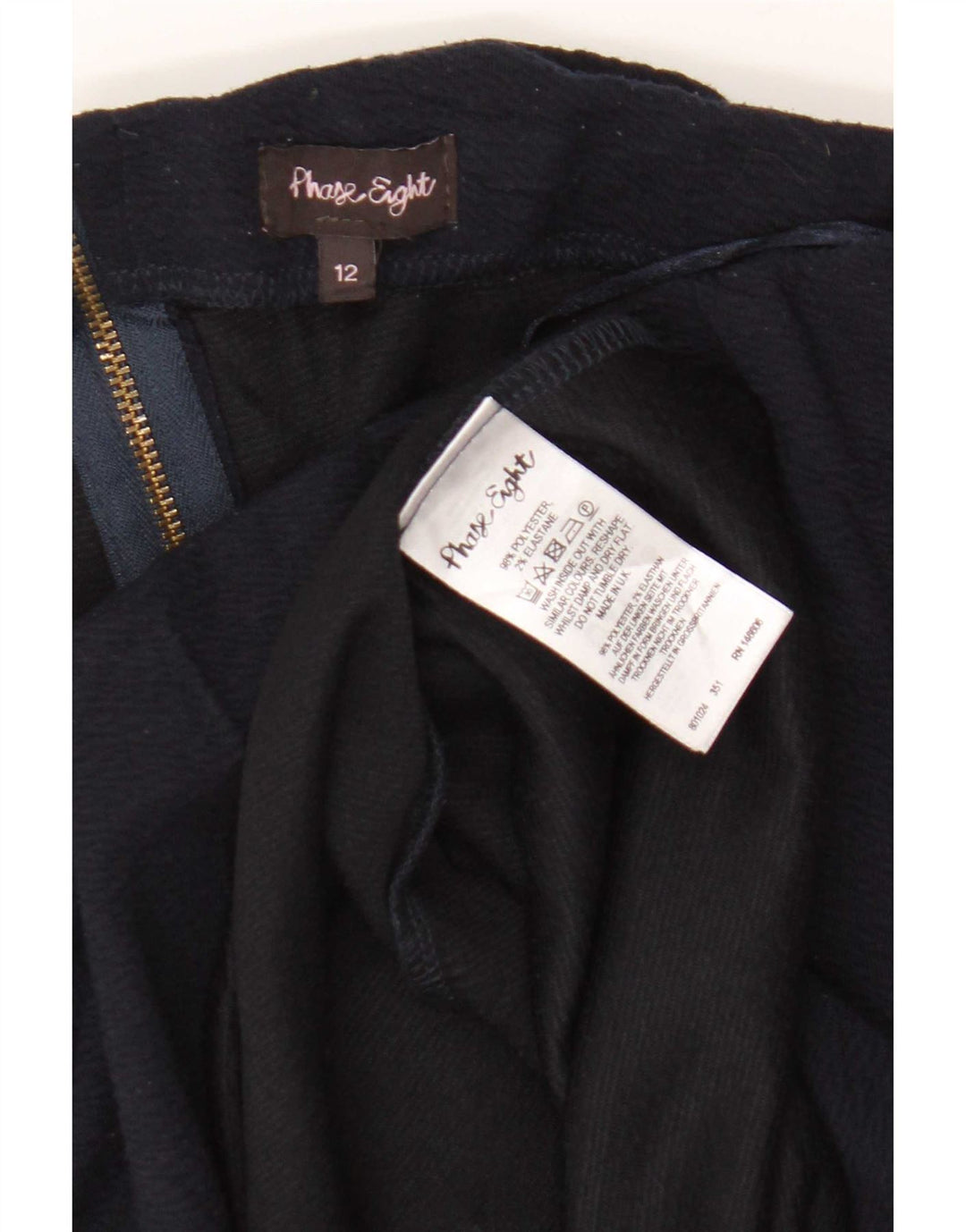 Phase Eight Womens Straight Skirt UK 12 Medium W32 Navy Blue Polyester