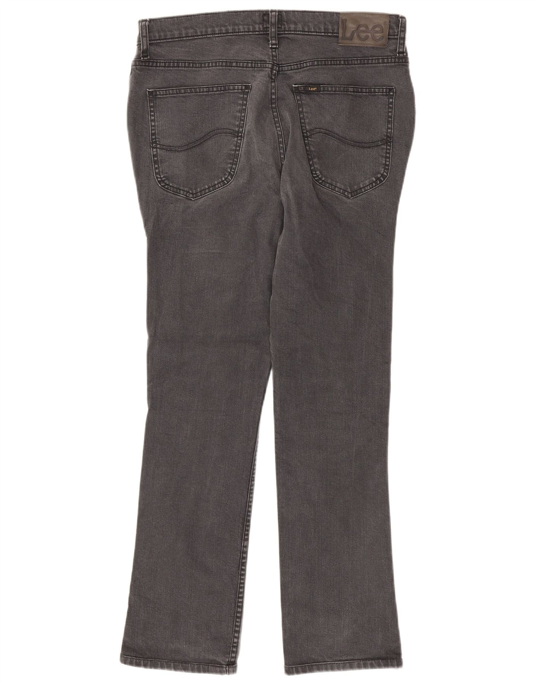 Lee Mens Brooklyn Straight Jeans W34 L30 Grey Cotton