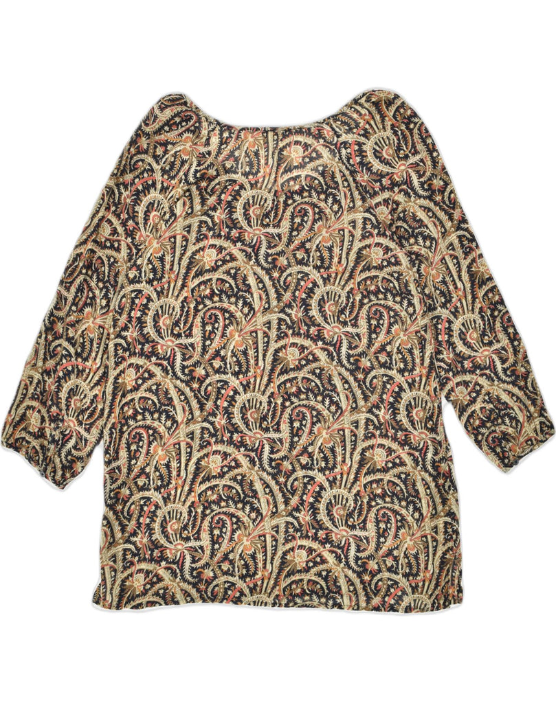 J. CREW Womens Pullover Shirt UK 14 Medium Brown Paisley | Vintage J. Crew | Thrift | Second-Hand J. Crew | Used Clothing | Messina Hembry 