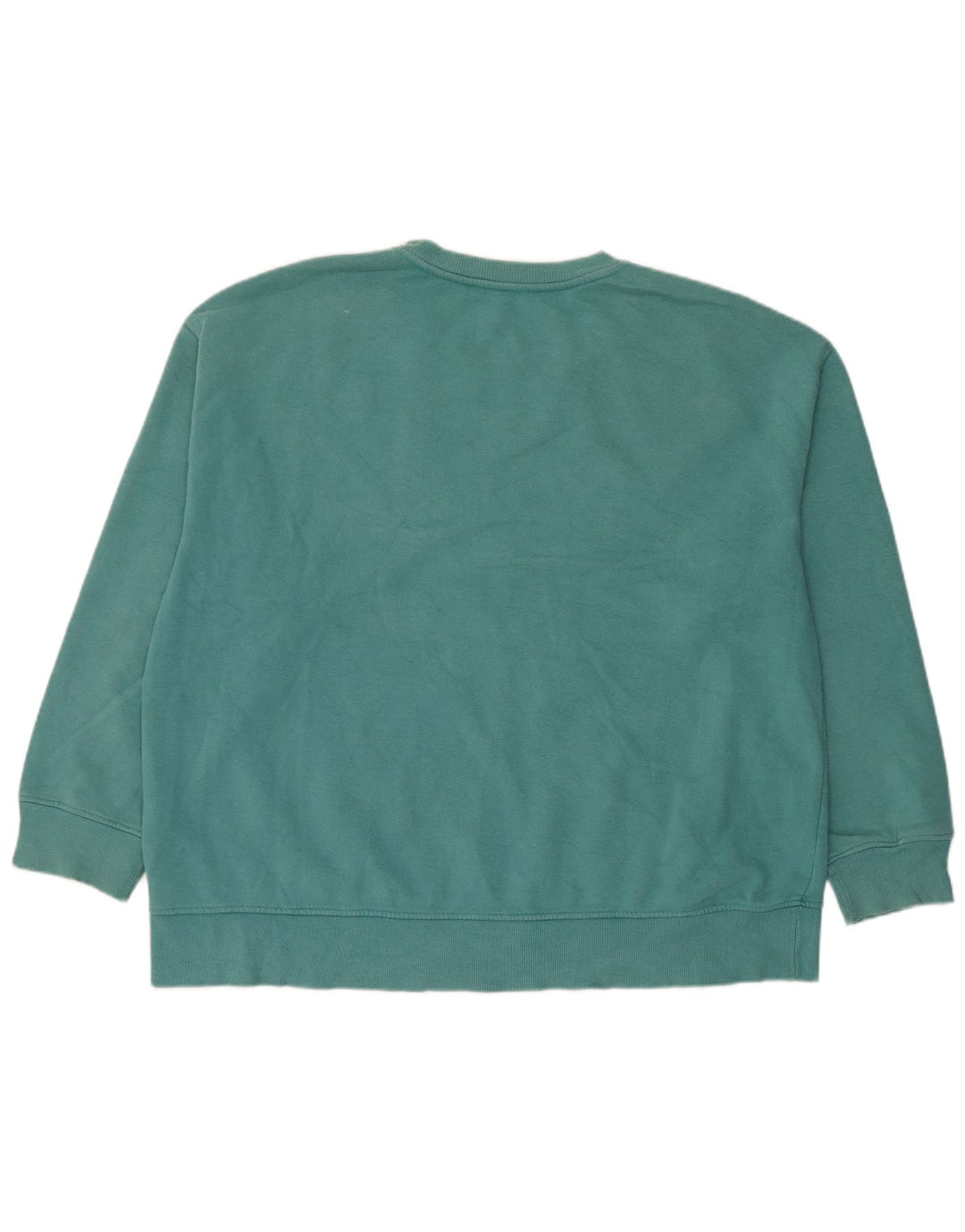 Zara Womens Graphic Oversized Sweatshirt Jumper UK 16 Large Blue Cotton