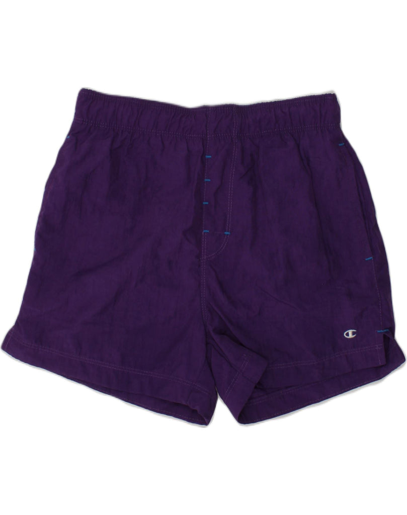 CHAMPION Boys Sport Shorts 9-10 Years Medium  Purple Polyester | Vintage Champion | Thrift | Second-Hand Champion | Used Clothing | Messina Hembry 