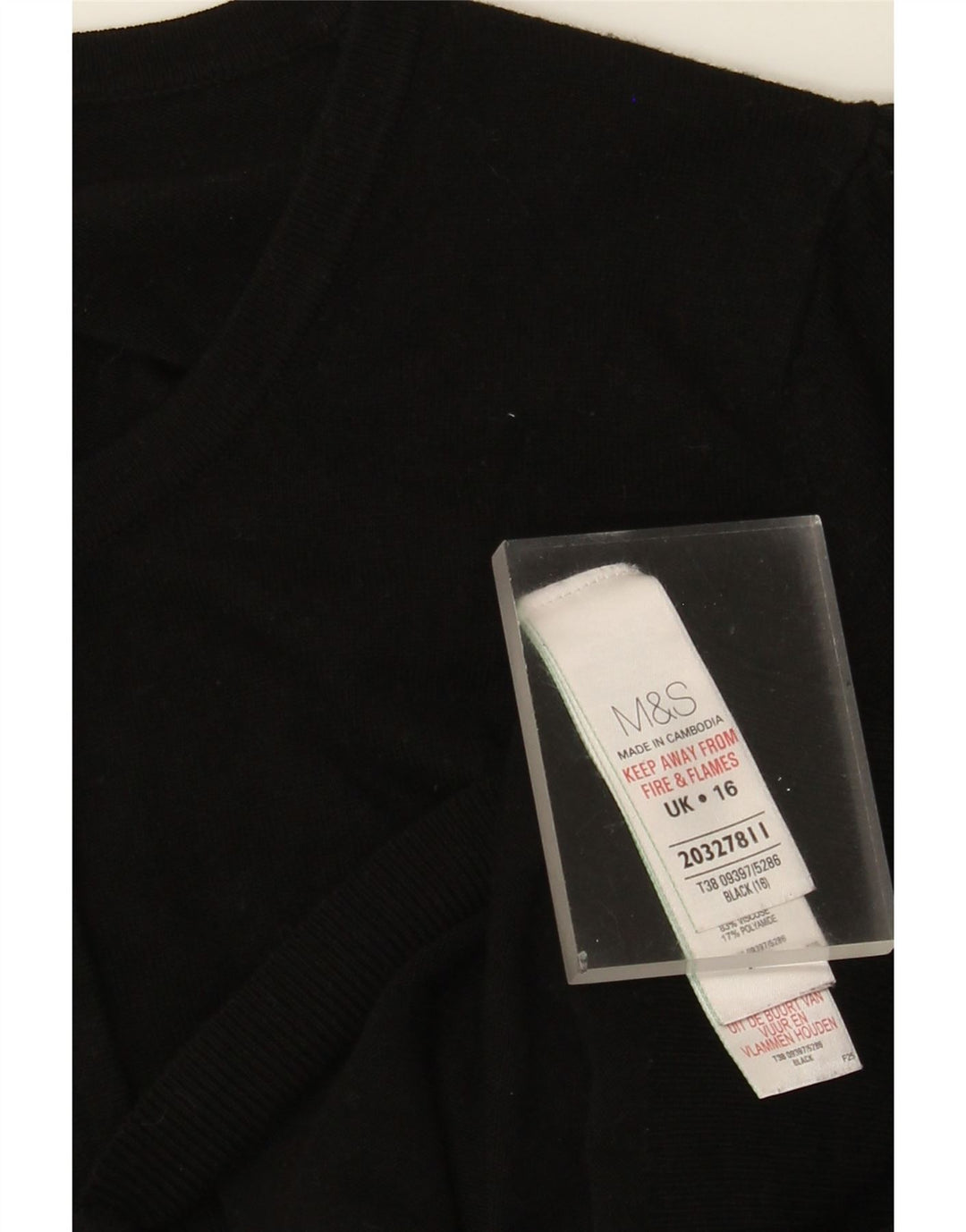Marks & Spencer Womens Cardigan Sweater UK 16 Large  Black Viscose