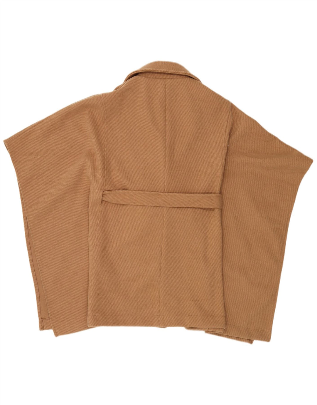 Diana Gallesi Womens Double Breasted Cape Coat One Size Beige Polyester