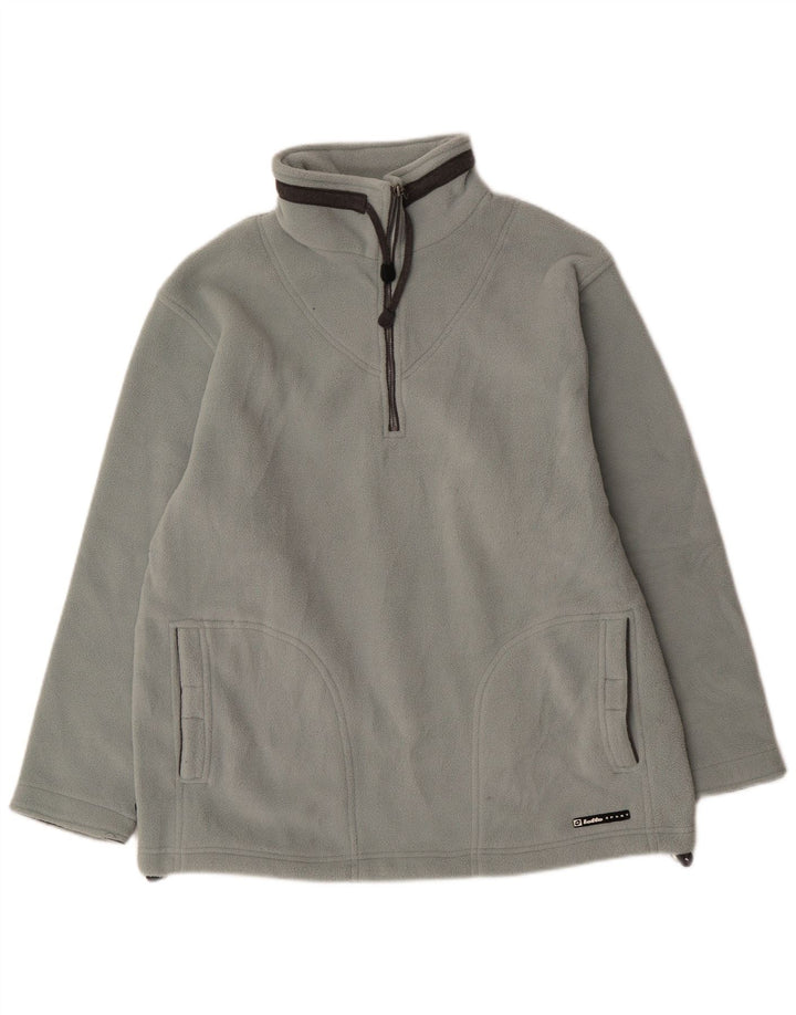 LOTTO Mens Zip Neck Fleece Jumper XL Blue Polyester