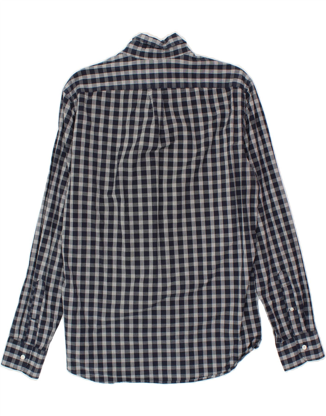 J. CREW Mens Slim Shirt Medium Navy Blue Check Cotton Vintage J. Crew and Second-Hand J. Crew from Messina Hembry 