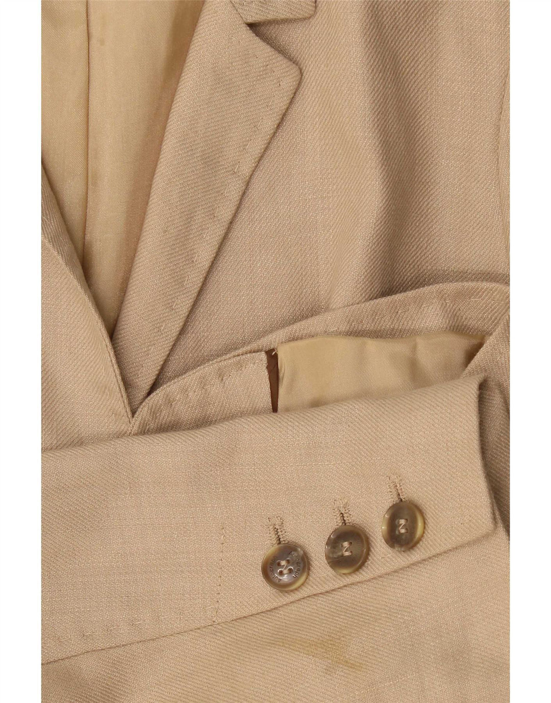 Marks & Spencer Womens Autograph 1 Button Blazer Jacket UK 14 Large Beige
