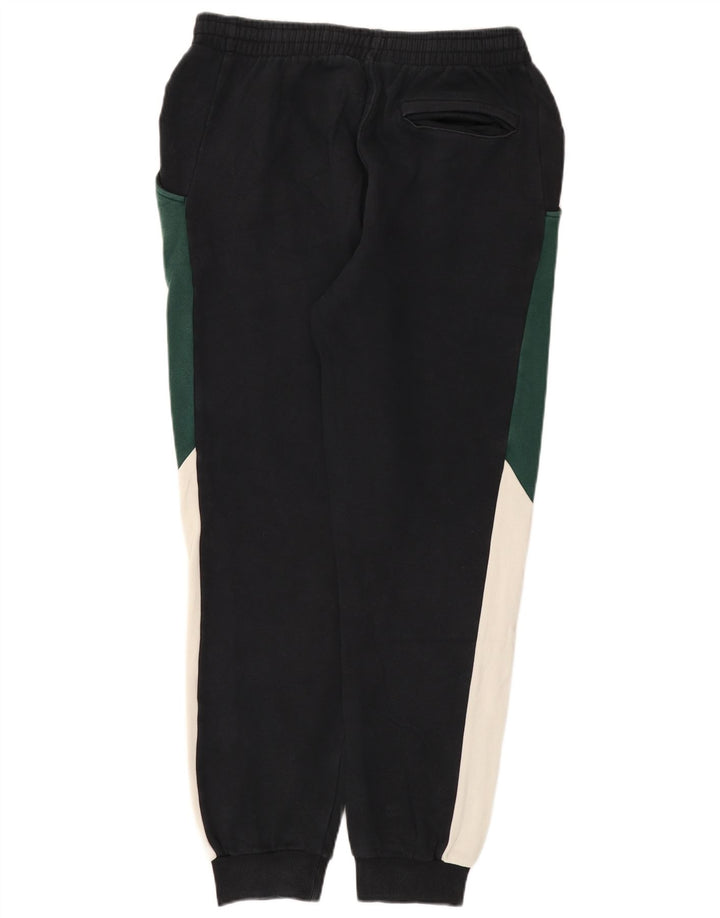 Kappa Mens Tracksuit Trousers Joggers Medium Black Colourblock Cotton