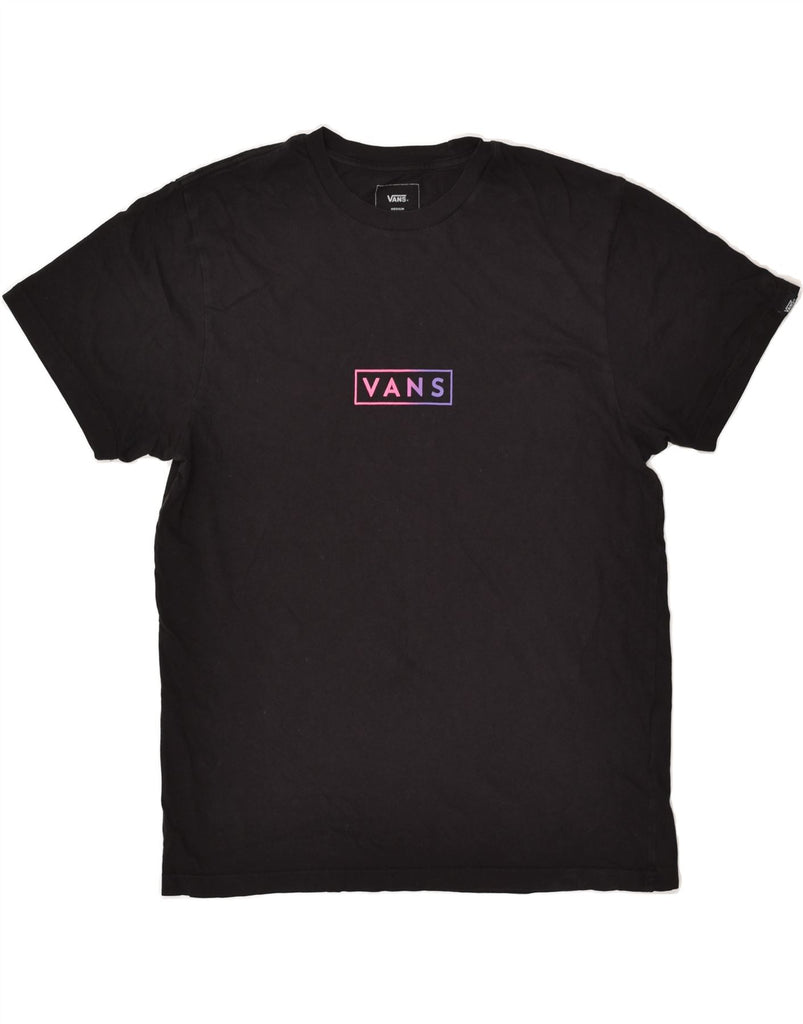 VANS Mens Slim Fit Graphic T-Shirt Top Medium Black Cotton | Vintage Vans | Thrift | Second-Hand Vans | Used Clothing | Messina Hembry 