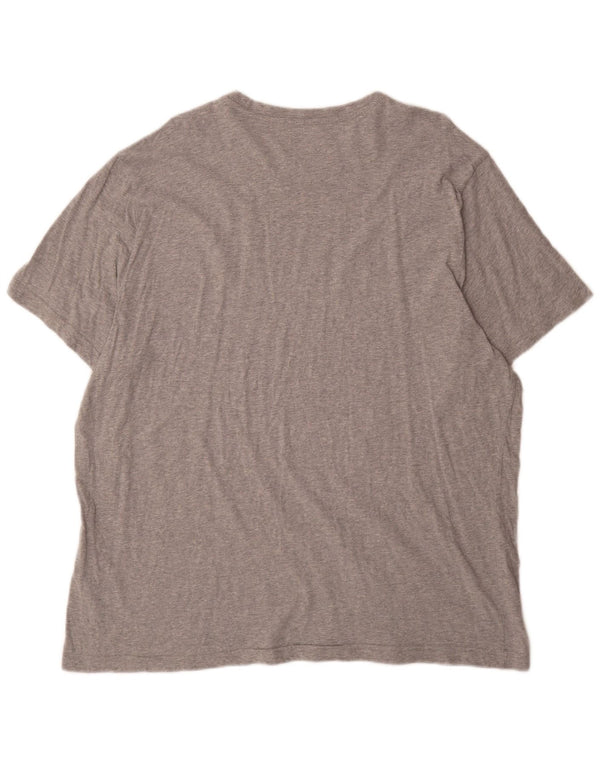 Reebok Mens Graphic T-Shirt Top 2XL Grey Cotton