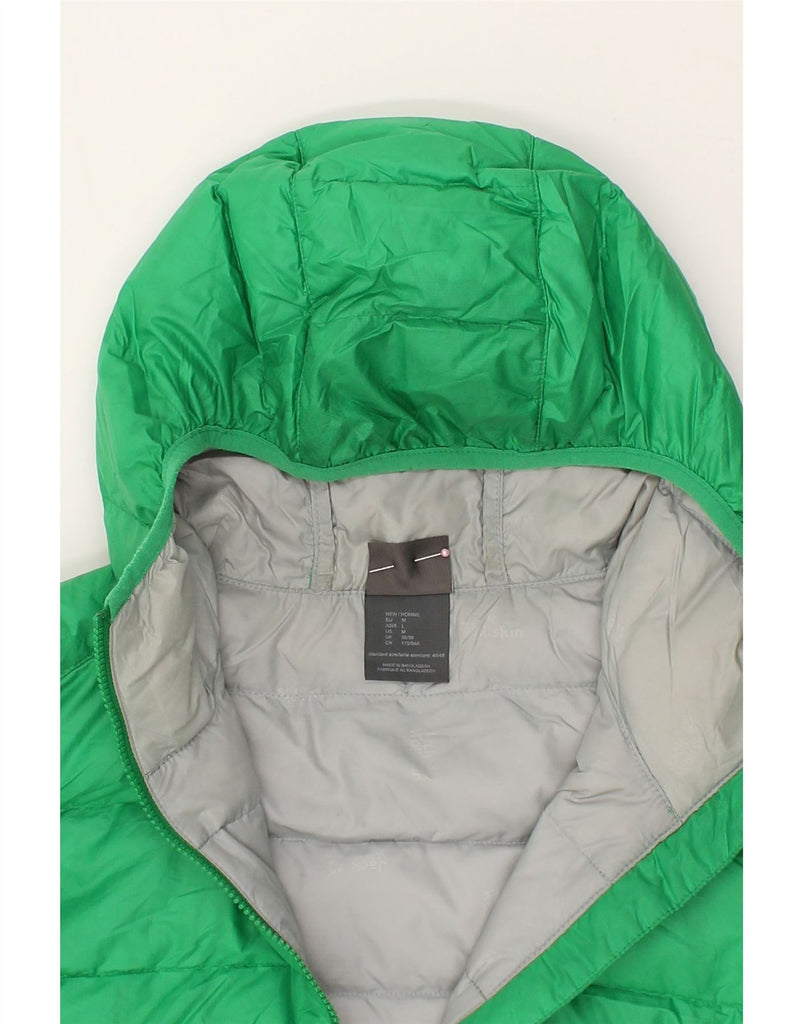 JACK WOLFSKIN Mens Hooded Padded Jacket UK 36/38 Small Green Polyester | Vintage Jack Wolfskin | Thrift | Second-Hand Jack Wolfskin | Used Clothing | Messina Hembry 