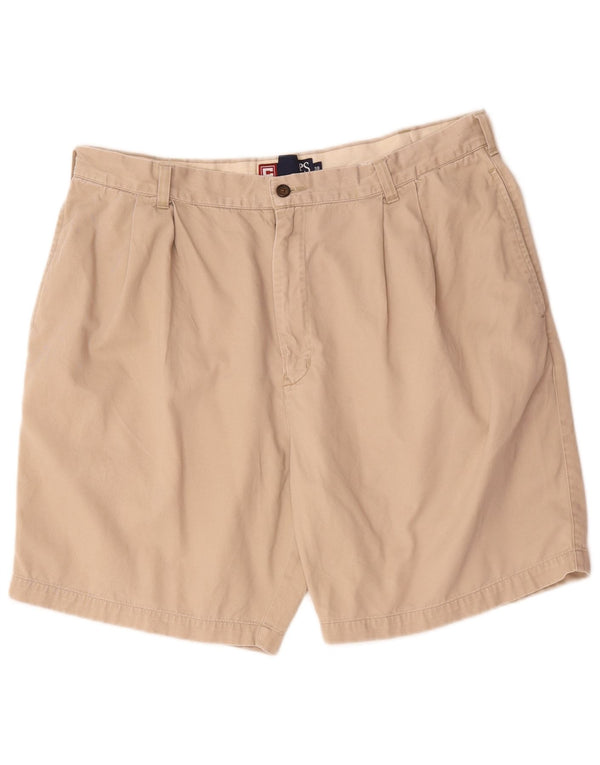 Chaps Ralph Lauren Mens Pegged Chino Shorts W38 XL Beige Cotton