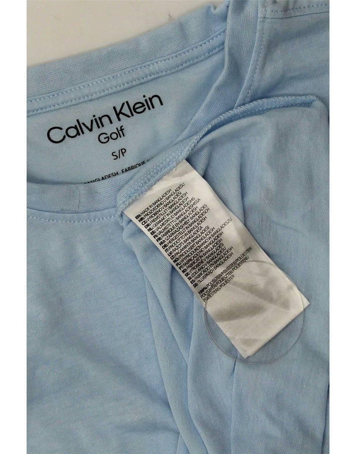 Calvin Klein Mens T-Shirt Top Small Blue Polyester