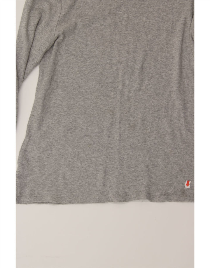 NAUTICA Womens Top 3/4 Sleeve UK 14 Large Grey Cotton Vintage Nautica and Second-Hand Nautica from Messina Hembry 