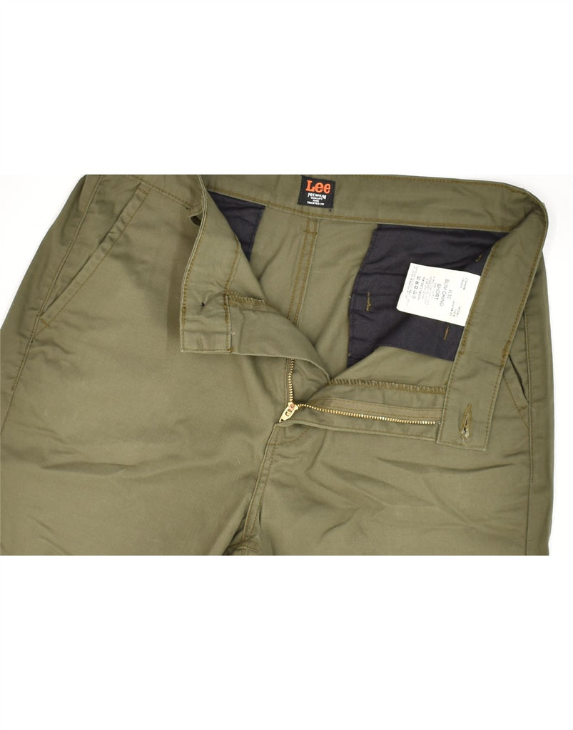 LEE Mens Slim Chino Shorts W30 Medium Khaki Cotton | Vintage Lee | Thrift | Second-Hand Lee | Used Clothing | Messina Hembry 