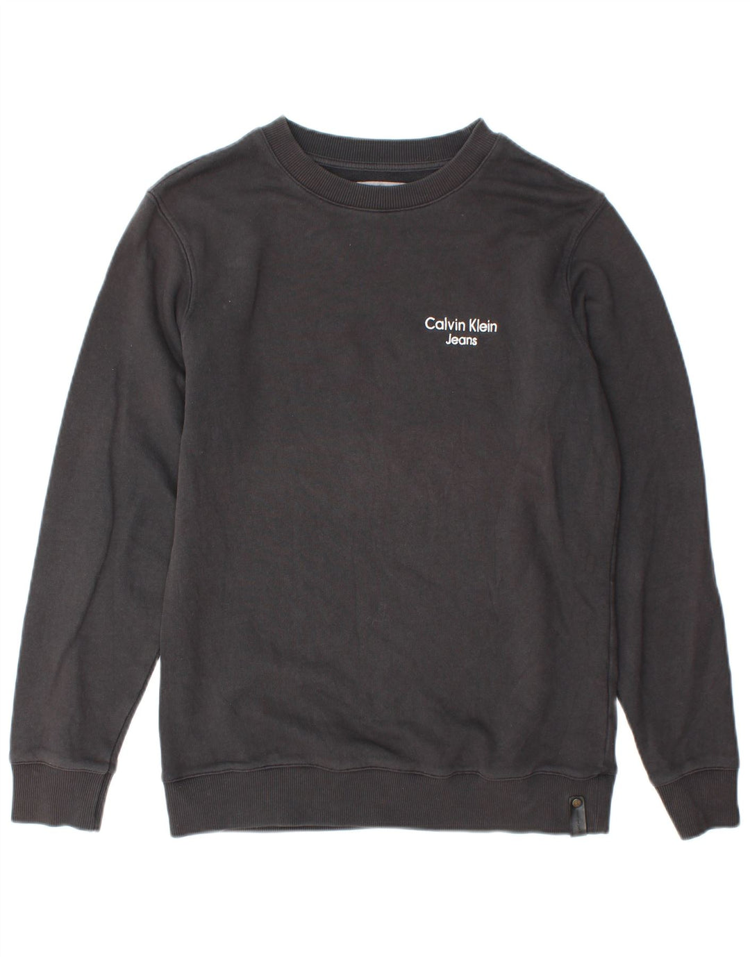 Calvin Klein Jeans Mens Regular Fit Sweatshirt Jumper Small Grey Cotton