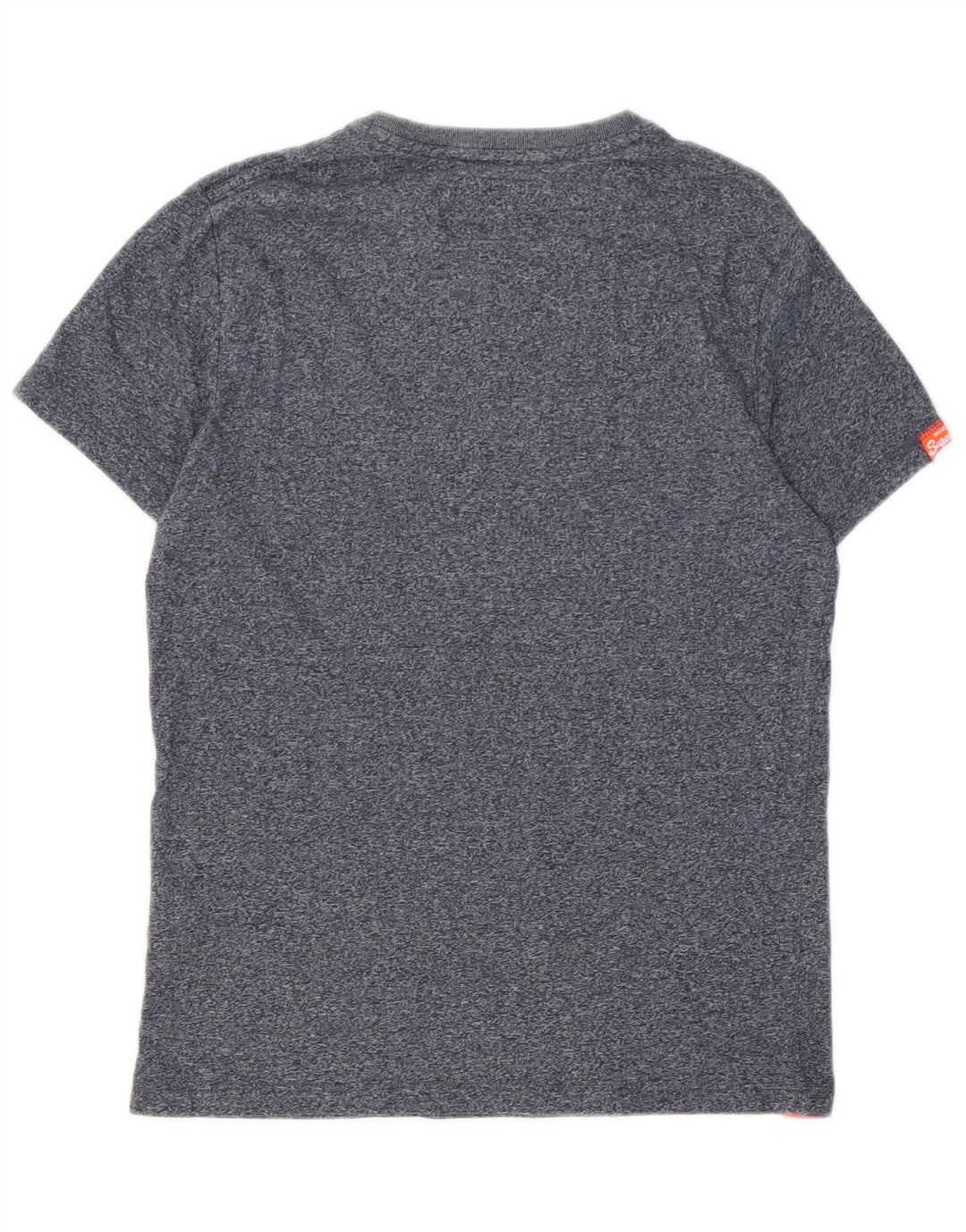 Superdry Mens T-Shirt Top Small Navy Blue Flecked Cotton