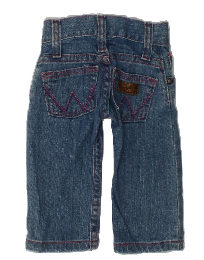 WRANGLER Baby Girls Straight Jeans 0-3 Months W16 L9  Blue Cotton | Vintage Wrangler | Thrift | Second-Hand Wrangler | Used Clothing | Messina Hembry 