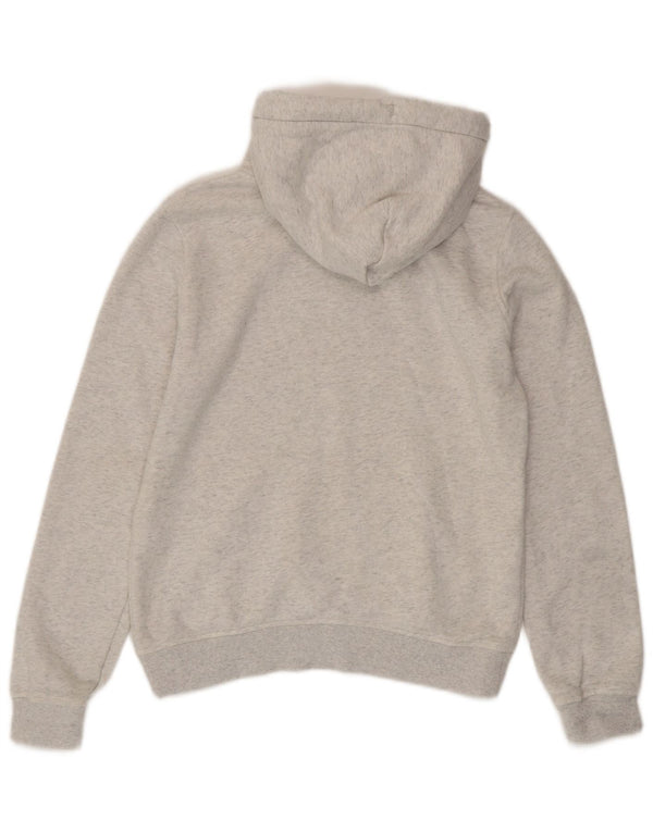 Jack Wills Womens Graphic Oversized Hoodie Jumper UK 6 XS Grey Flecked