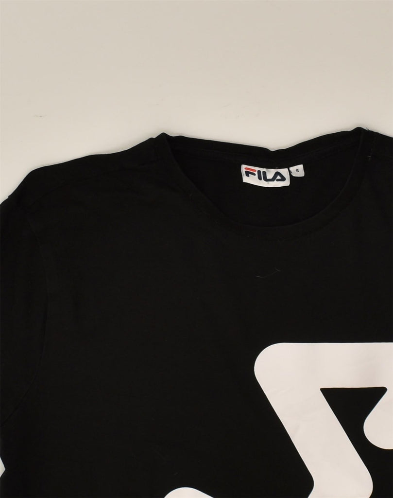 FILA Mens Graphic T-Shirt Top Small Black Cotton | Vintage Fila | Thrift | Second-Hand Fila | Used Clothing | Messina Hembry 