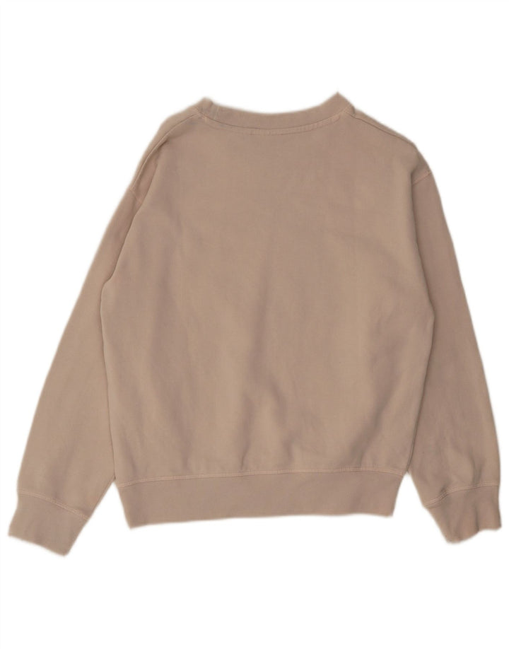 Levi's Womens Oversized Sweatshirt Jumper UK 10 Small Beige Cotton