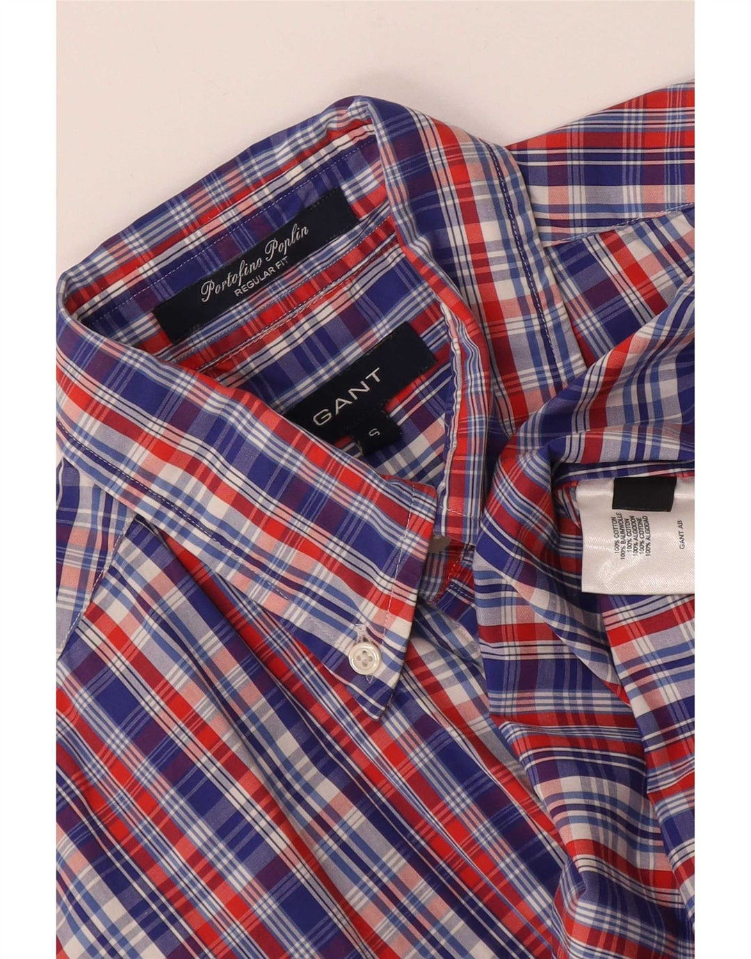 Gant Mens Short Sleeve Regular Fit Shirt Small Multicoloured Check Cotton