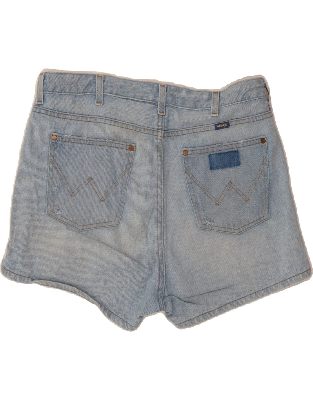 WRANGLER Womens Retro Denim Shorts Large W34  Blue Cotton Vintage Wrangler and Second-Hand Wrangler from Messina Hembry 