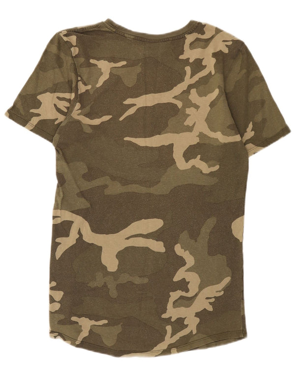 Nike Mens Graphic T-Shirt Top Small Khaki Camouflage Cotton