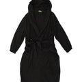 BENETTON Womens Graphic Hooded Overcoat UK 10 Small Black Polyamide Vintage Benetton and Second-Hand Benetton from Messina Hembry 