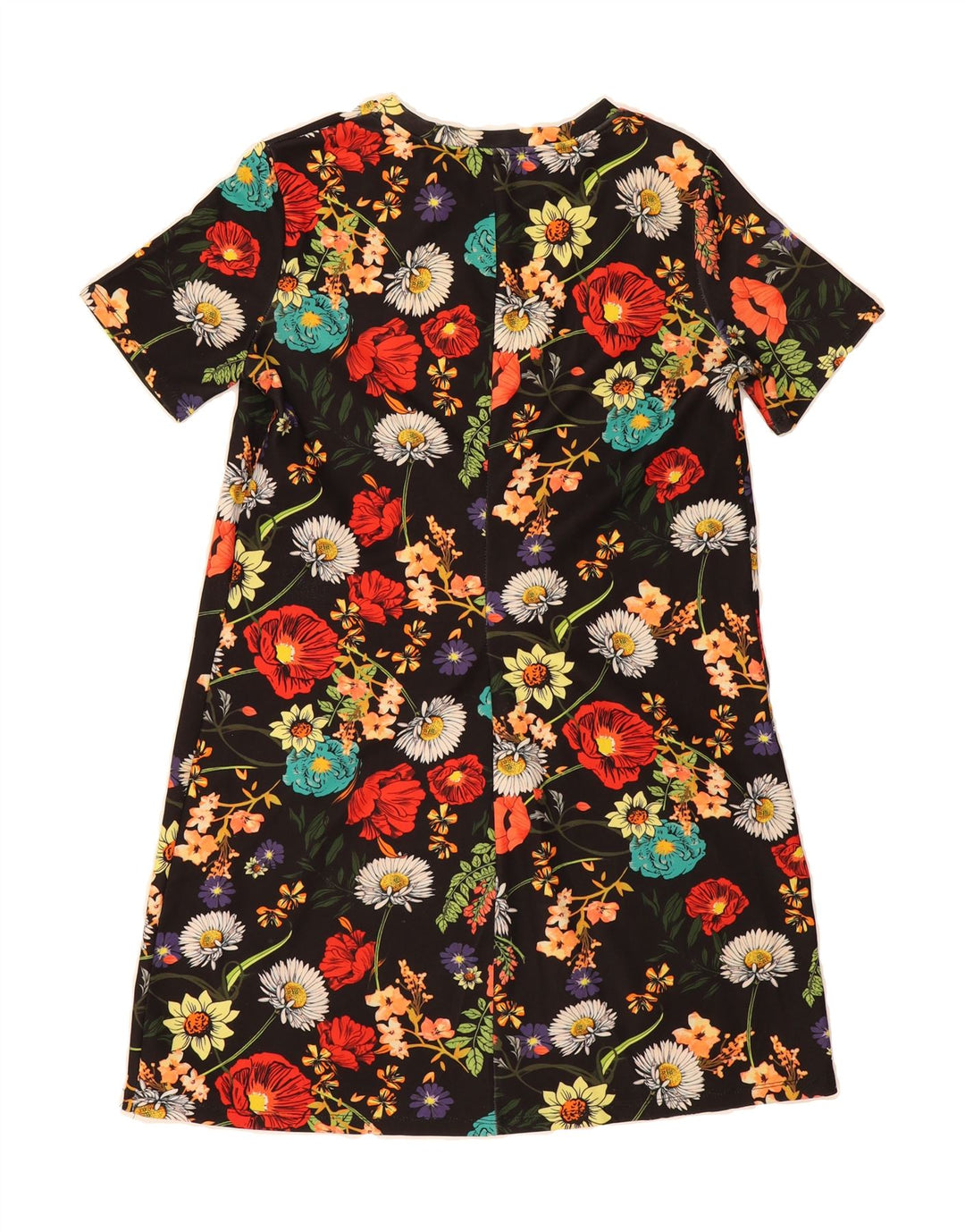 ZARA Womens Sheath Dress UK 14 Medium Black Floral Vintage Zara and Second-Hand Zara from Messina Hembry 