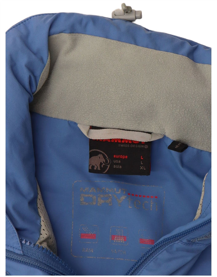 Mammut Womens Hooded Rain Jacket UK 16 Large Blue