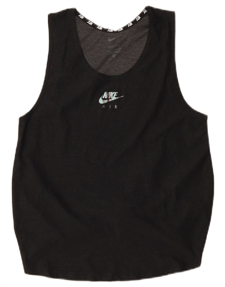 Nike Womens Dri Fit Vest Top UK 10 Small Black Polyester
