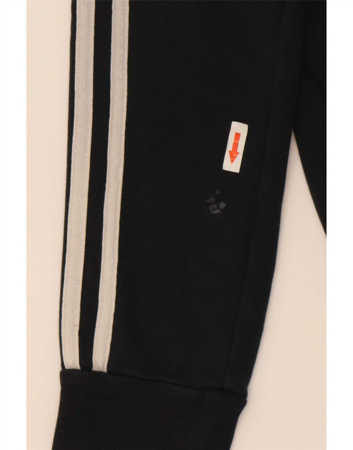 Adidas Womens Tracksuit Top Jacket UK 8/10 Small Black Cotton