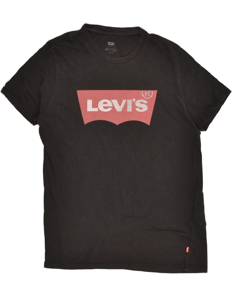 LEVI'S Mens Graphic T-Shirt Top Small Black Cotton | Vintage Levi's | Thrift | Second-Hand Levi's | Used Clothing | Messina Hembry 