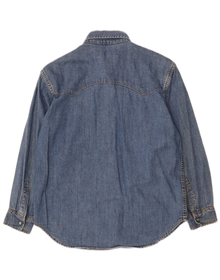 Lee Boys Denim Shirt 9-10 Years Small Blue Cotton