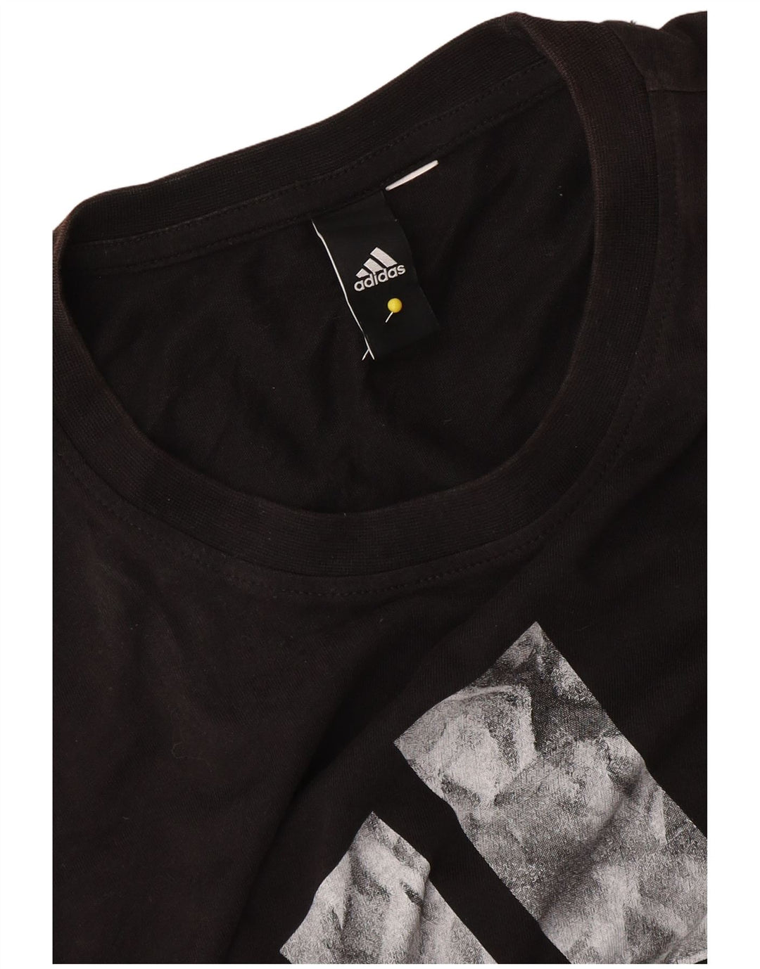 Adidas Mens Graphic T-Shirt Top Medium Black Colourblock