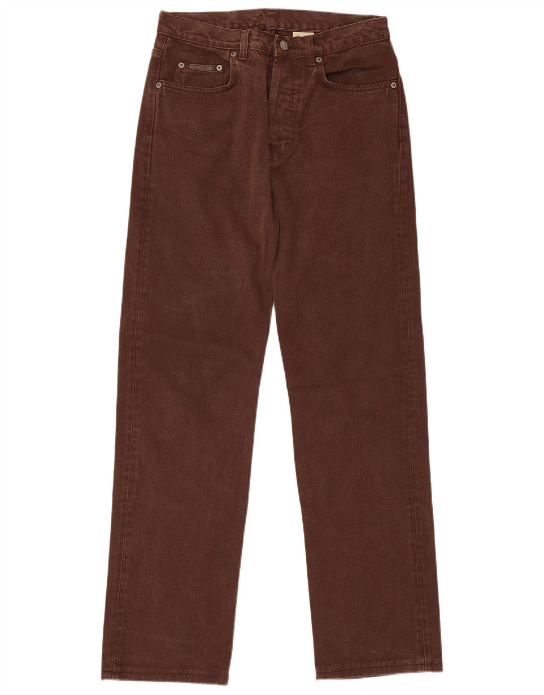 Calvin Klein Mens Straight Jeans W30 L31 Brown Cotton