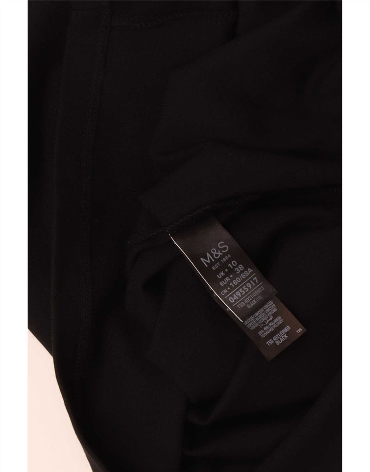 Marks & Spencer Womens Midi Skirt UK 10 Small W30 Black Viscose
