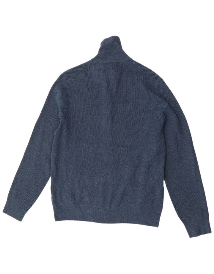 Marks & Spencer Mens Cardigan Sweater Large Navy Blue Polyester